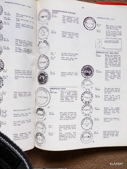 The Postmarks of South Africa and Former States & Colonies. Including postmarks o