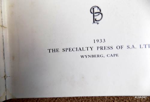The History of South African Rugby Football 1875 - 1932 By: Ivor D. Difford