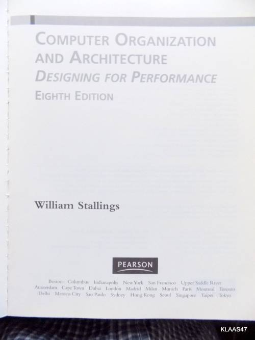 Computer Organization and Architecture - William Stallings - Paperback 8th Edition