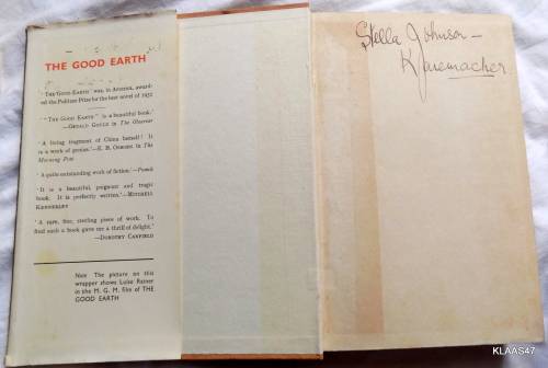 THE GOOD EARTH : PEARL BUCK : HARDCOVER - DUST COVER TATTY : METHUEN & SONS - NINETEENTH EDITION