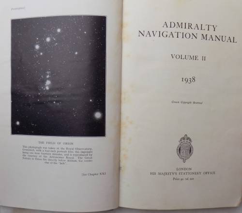 Admiralty Navigation Manual VOL 2 1938 Hardcover Reprint 1941