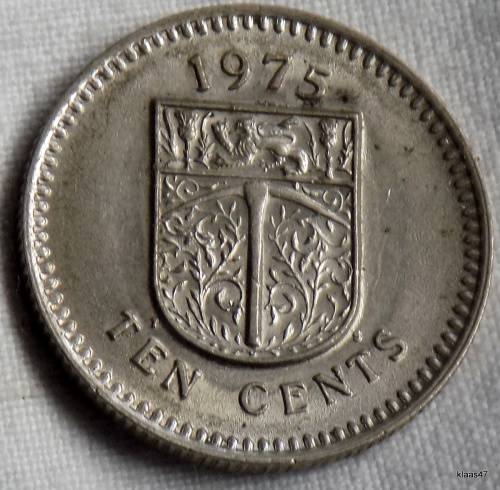 Rhodesia 10 cents 1975 Coin