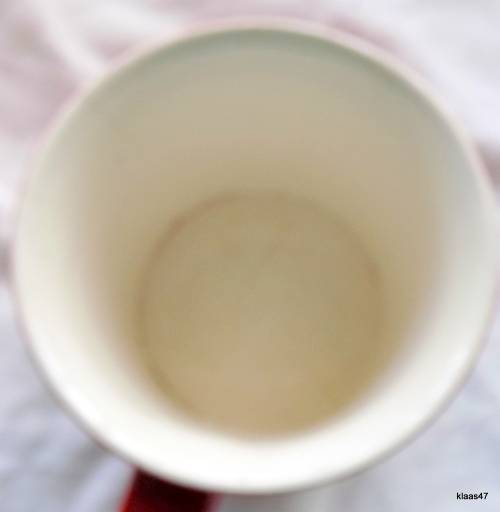 Carltonware Mug The Red Lion 10 cm high  NOTE  lots of hair line cracks AND chip on bottom edge