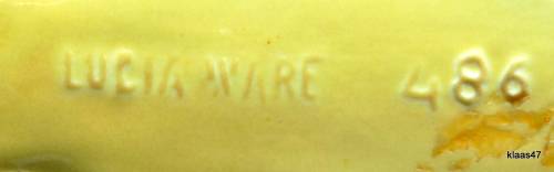 LUCIA WARE : YELLOW VASE : 16.5cm Long - 5.5cm Across (Wire in to hold flowers)
