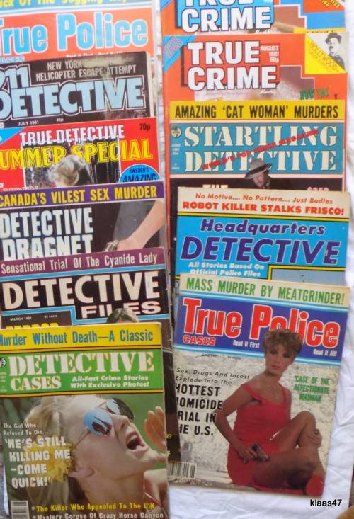 11 Magazines 1981 - Detective / True Crime / True Police  etc