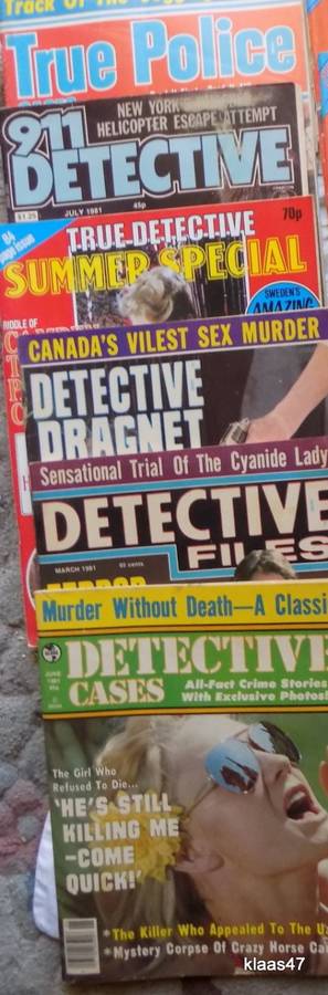 11 Magazines 1981 - Detective / True Crime / True Police  etc