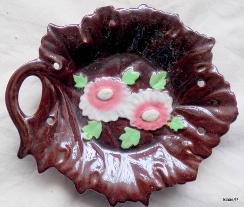 Brown Leaf Shape Dish Made in Occupied Japan