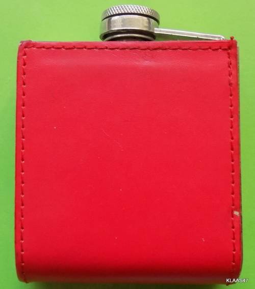 JOHNNIE WALKER - RED LABEL - COVERED HIP FLASK