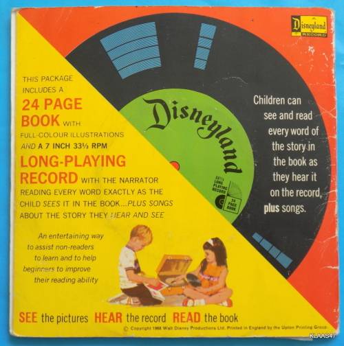 Little Red Riding Hood - See Hear and Read - Disneyland  LLP 328 - 7` Single and Story Book