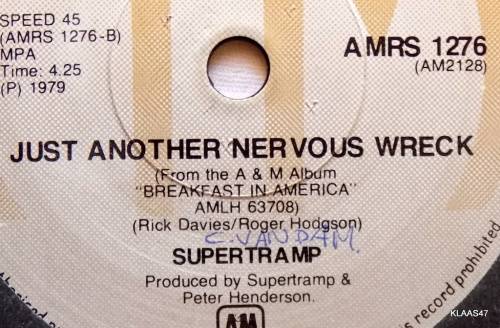 Supertramp  The Logical Song - AandM Records  AMRS 1276 - 7` Single - South Africa 1979