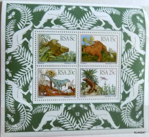 RSA - 1982 - Prehistoric Animals - Miniature Sheet