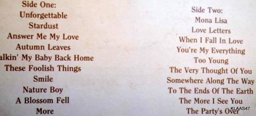Nat King Cole - Greatest Love Songs - Capitol Records  ST(L) 7116041 -  South Africa - 1985 - Vinyl