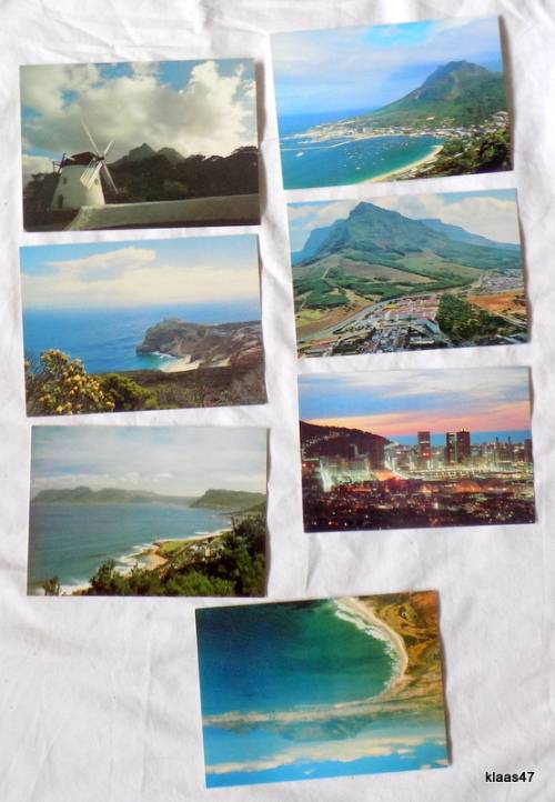 Vintage - 1970`s - 7 Postcards - Cape Town