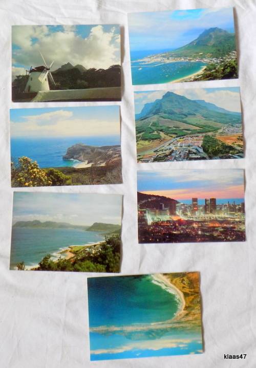 Vintage - 1970`s - 7 Postcards - Cape Town