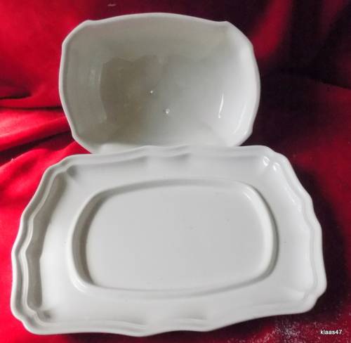 Villeroy Boch - Rectangular Covered Butter Dish - Manoir - (VitroPorcelain, Luxembourg) - 20x15cm