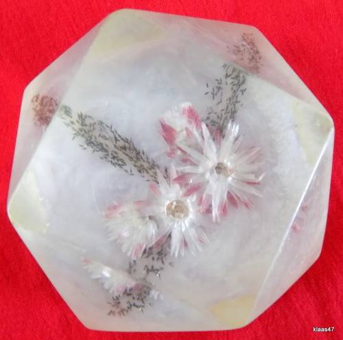 Resin Paper weight with Dried flower arrangement
