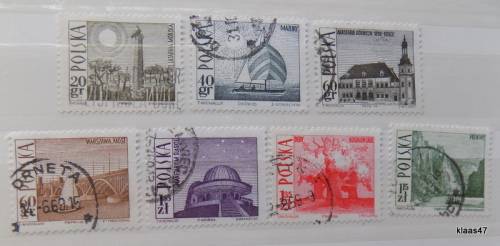 Poland - 1966 - Tourism - 7 used stamps