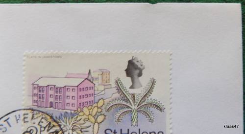 Union-Castle Line envelope - Pendennis Castle - Post mark St. Helena Jamestown - JA 5 74