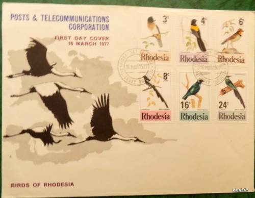 Rhodesia - 1977 - Post and Telecommunication Corp - Birds of Rhodesia - First Day Cover