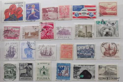 World Mix - Mixed Lot of 24 Used stamps (some hinged)