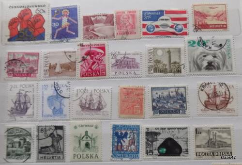 World Mix - Mixed Lot of 24 Used stamps (some hinged)