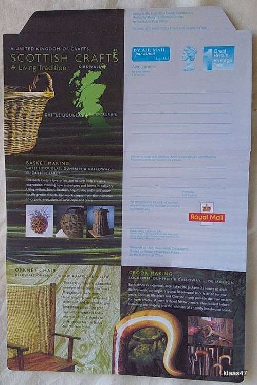 GB - Aerogrammes - Scottish Crafts - Unused