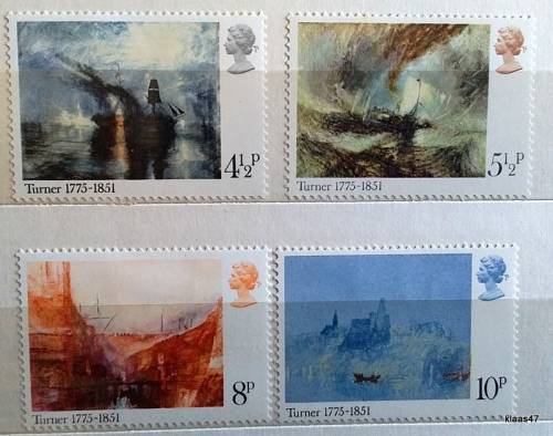 GB - 1975 - Turner Paintings - Set of 4 Unused stamps