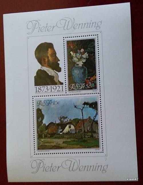 RSA - 1980 - Pieter Wenning -  Miniature Sheet - Unused