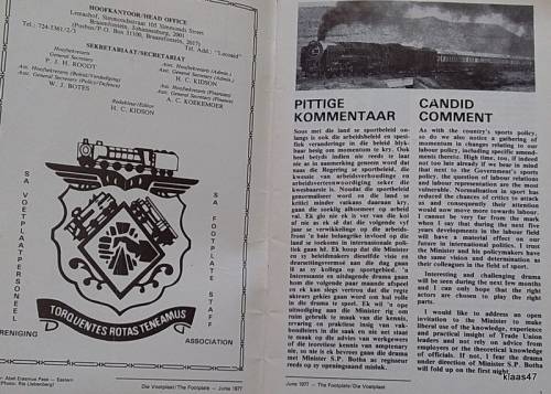 The Footplate / Die Voetplaat - June 1977 - Vol LIII No.6