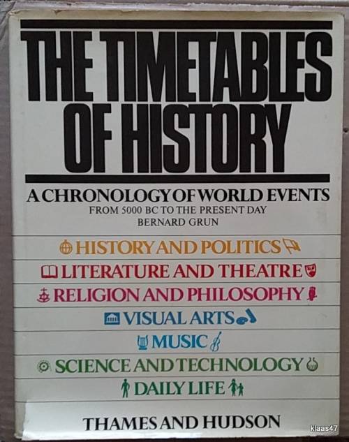 The Timetables of History - A Chronology of World Events - Bernard Grun - Hardcover