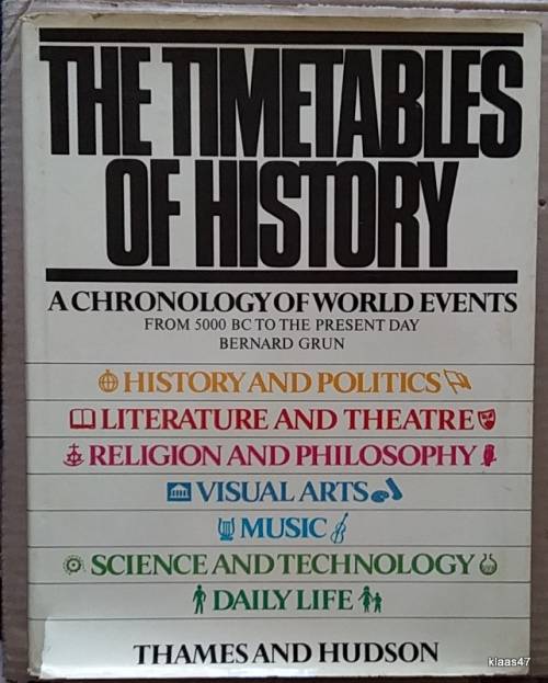 The Timetables of History - A Chronology of World Events - Bernard Grun - Hardcover
