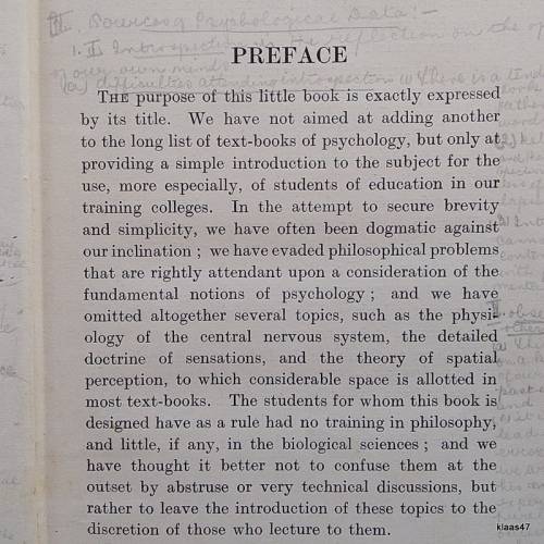 An Introduction to Psychology - T. Loveday and J.A. Green - 1912 (More Especially for Teachers)