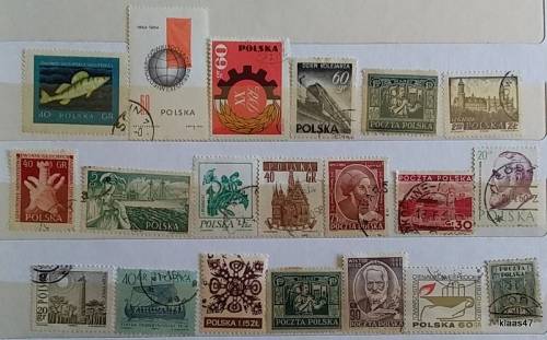 Poland - Mixed Lot of 20 Used (some Hinged) stamps