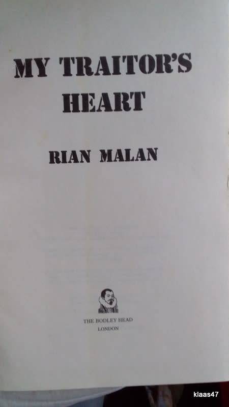 My Traitor`s Heart - Rian Malan - Hardcover