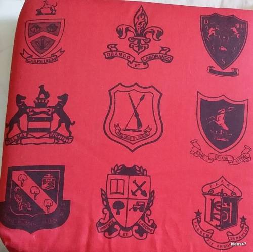 Dale College Motto - Foam Cushion with carry loop - 9 School Motto`s on reverse