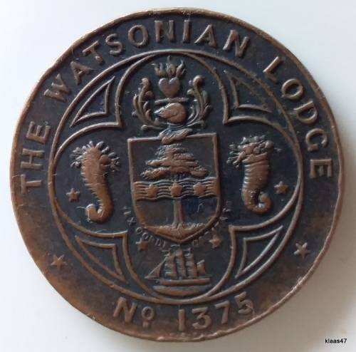 Freemason Token - The Watsonian Lodge - No. 1375 - They received every man a penny