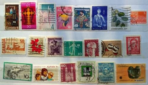 World Mix - Mixed Lot of 21 Used stamps