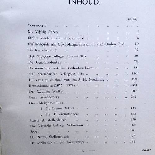 Gedenkboek van het Victoria-Kollege-  Unie van Oudsturdenten -Redakie: N J Brummer, J J Smith - 1918