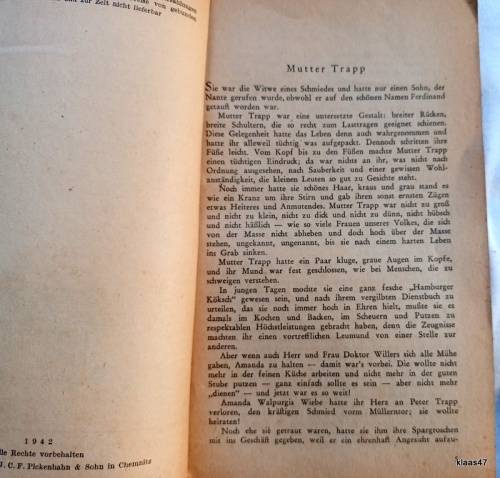 Mutter auf Erden - Johanna Wolff - 1942 (Dieses Buch Gehort Unseren Soldaten an der Front)