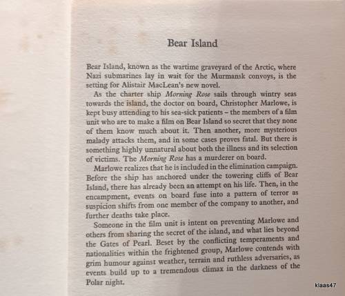 Bear Island - Alistair MacLean - Hardcover - First Edition 1971