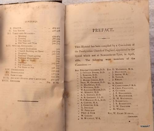 Church Praise: Comprising Part I Complete Metrical Psalms and Part II Hymns - Preface dated 1883