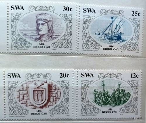 South West Africa - 1986 - Diogo Cao - Set of 4 Mint stamps