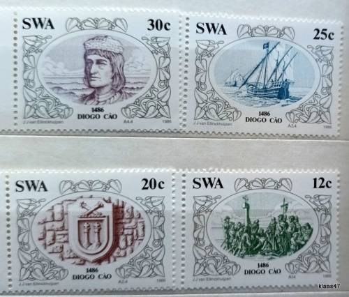 South West Africa - 1986 - Diogo Cao - Set of 4 Mint stamps