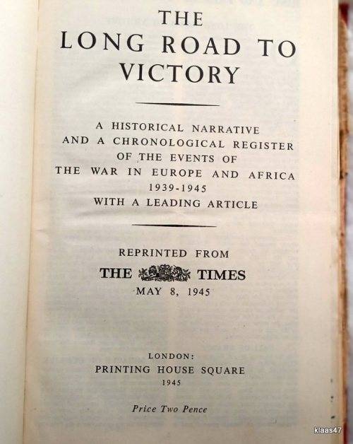 War Chronology 1936-1945: The Long Road to Victory - Hardcover