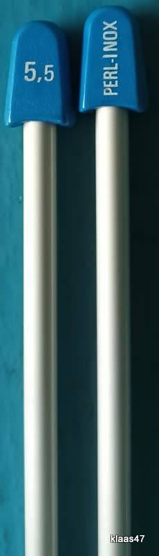 Knitting Needles - No. 5,5 - Perl-Inox - 38cm Long
