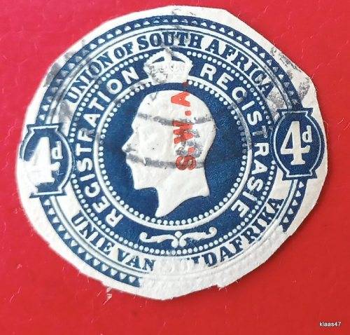 Union of South Africa - 4d - Removed from Printed Postal Stationery Circa 1915