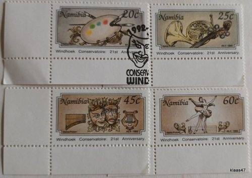 Namibia - 1992 - Windhoek Conservatoire 21st Anniversary - Set of 4 (only 1 cancelled)
