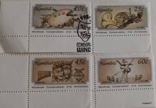 Namibia - 1992 - Windhoek Conservatoire 21st Anniversary - Set of 4 (only 1 cancelled)