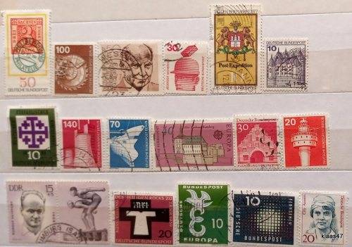 Germany - Mixed Lot of 18 Used (some Hinged) stamps