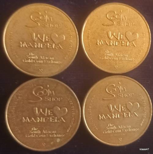 Nelson Mandela - Scoin We Love Mandela Medallion - Lot of 4 Medallions